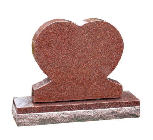 Indian Red granite headstone